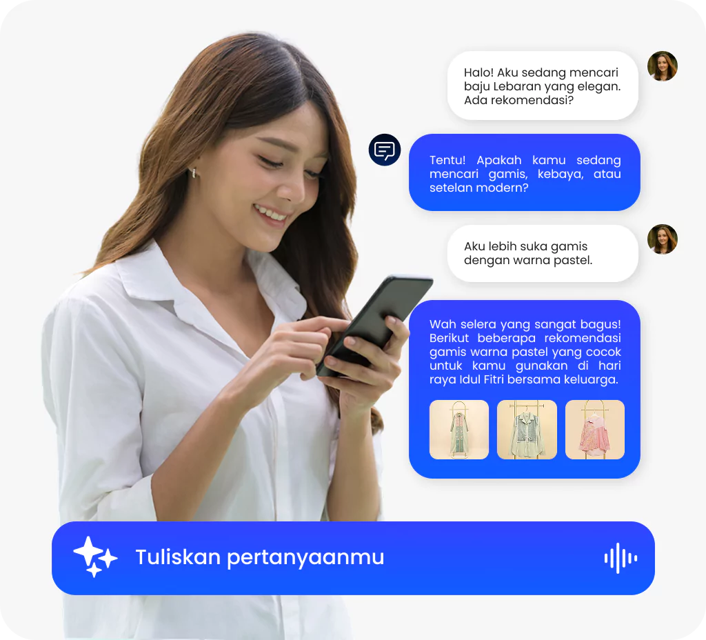 Women with handphone