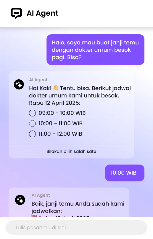 Hospitality chat mockup