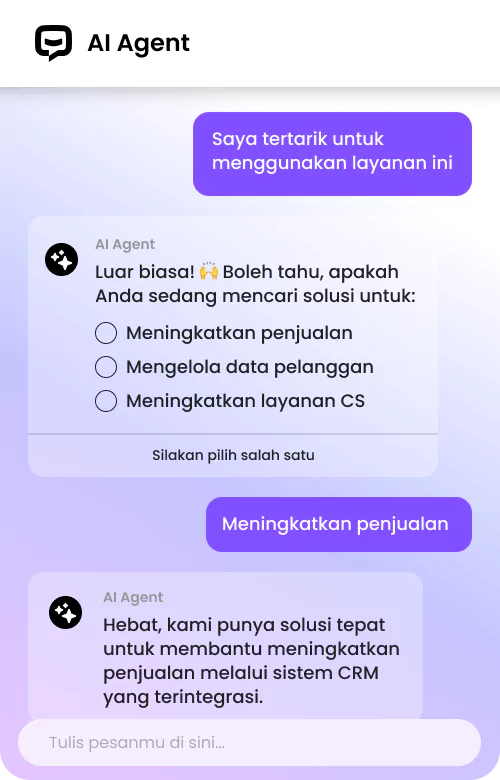 Lead chat mockup